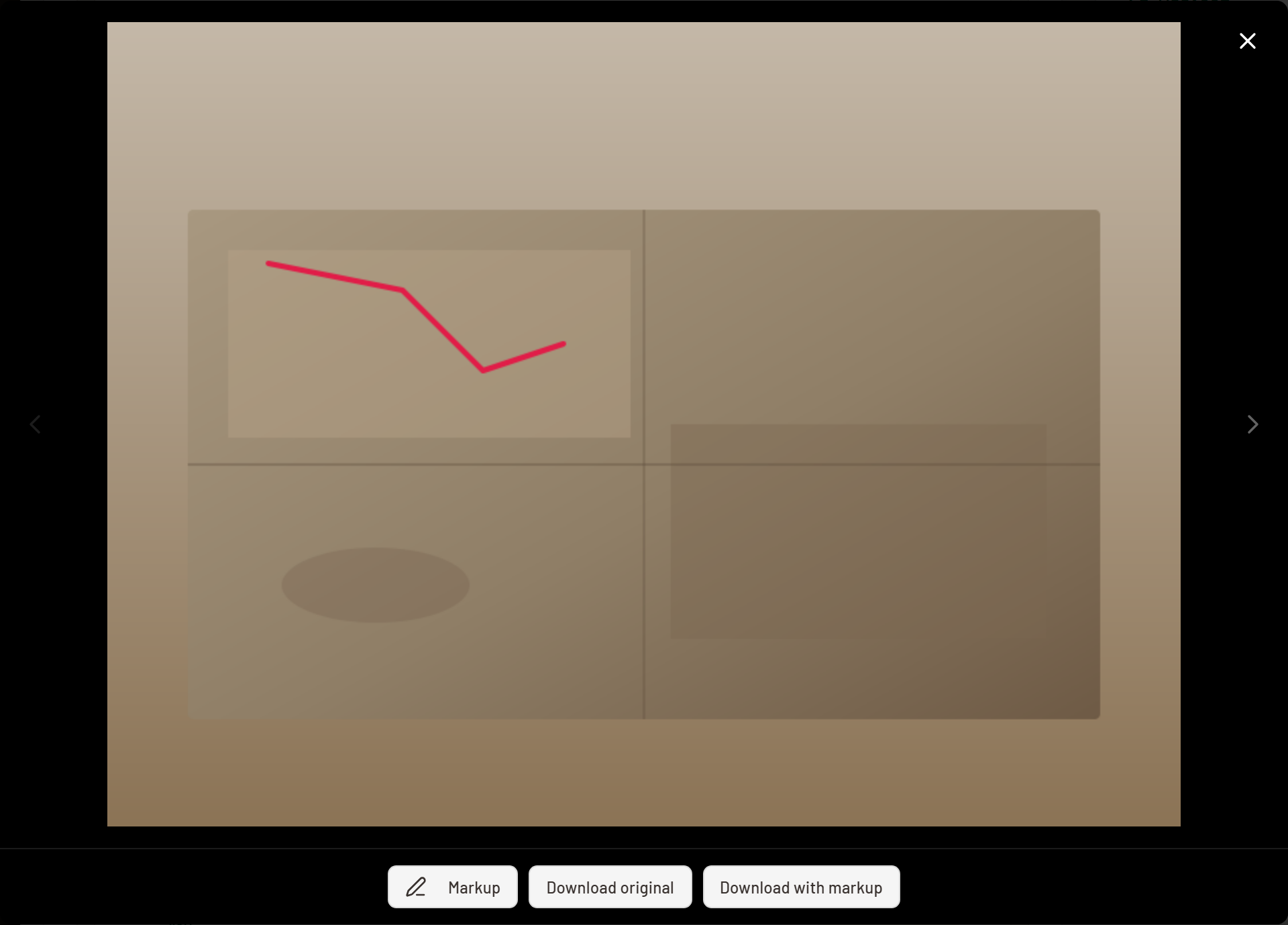 A Task List photo opened full-size with markup drawn on it